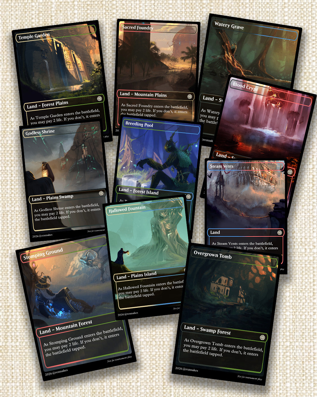 Fetch Lands - Full Set  - Original Artworks